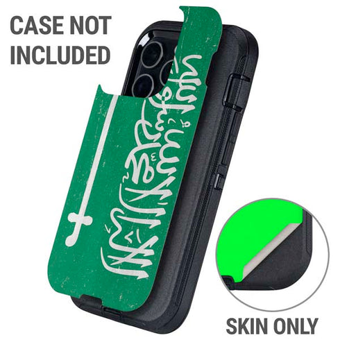Saudi Arabia Flag Distressed Otterbox Defender iPhone Skin